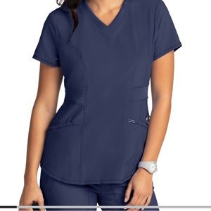 Cherokee Infinity Navy Scrub Top with Bottoms